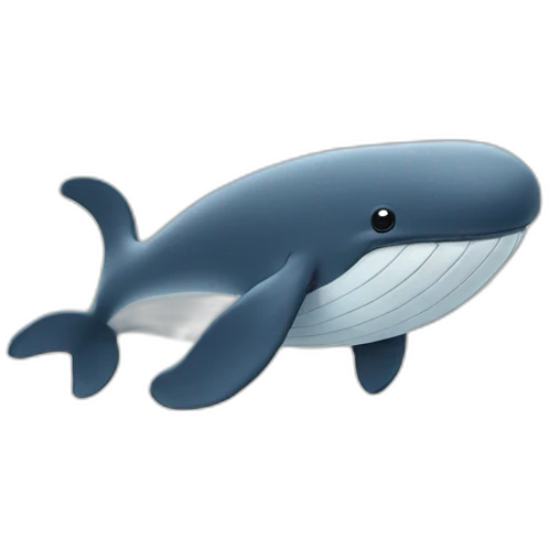 A flying whale in clouds emoji