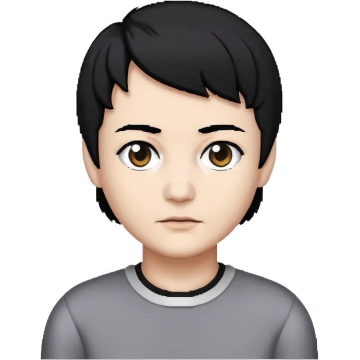 Head pixel art in 8bits smal blocks emoji