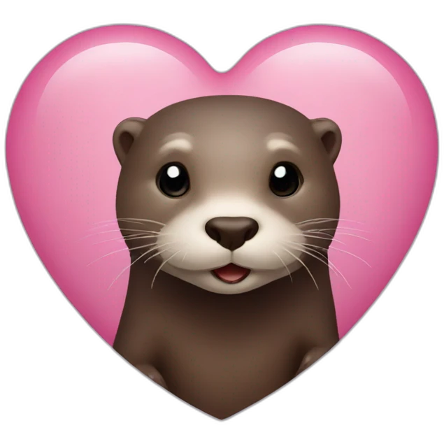 Otter heart emoji