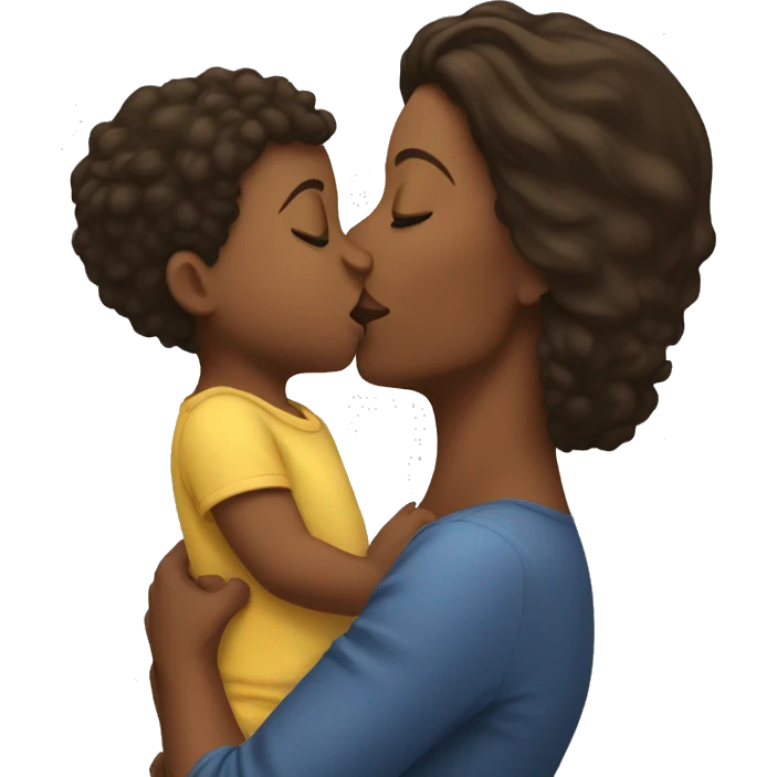 Mom kissing her kid emoji