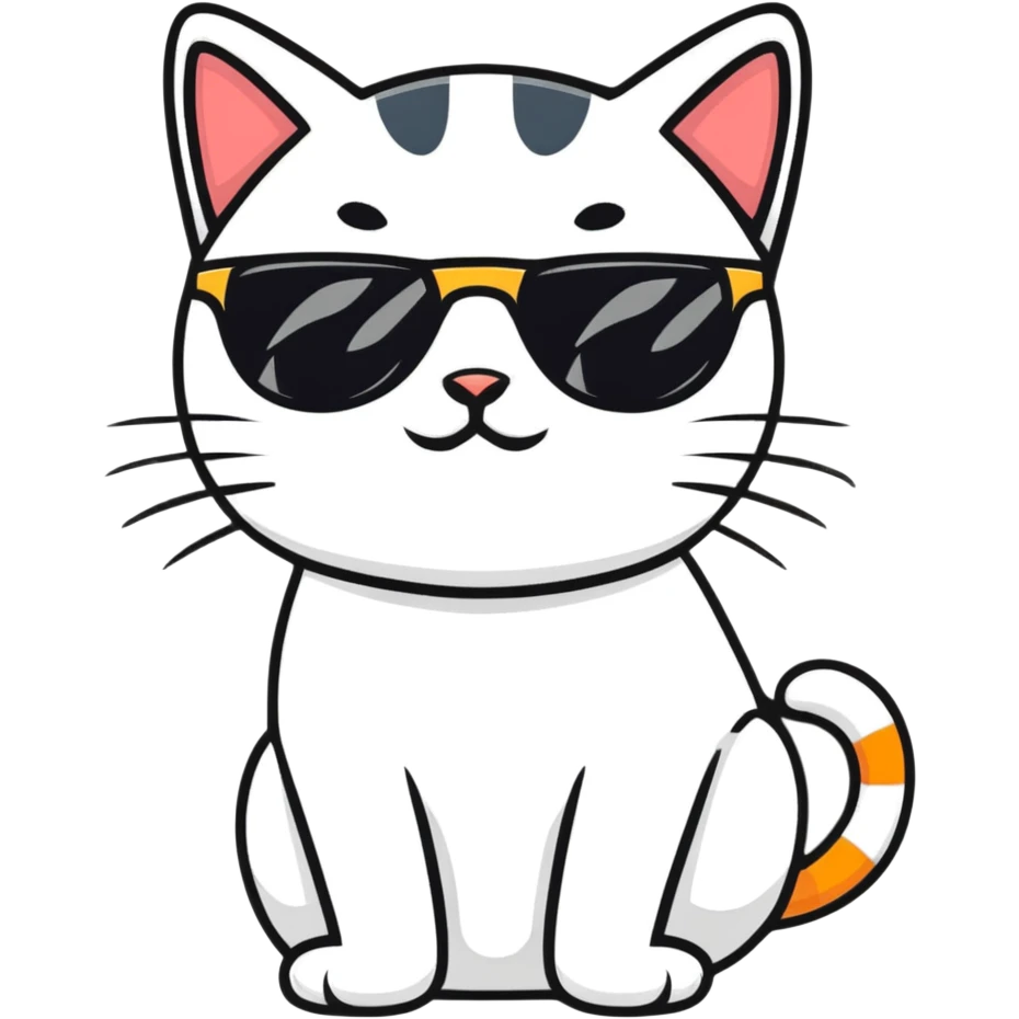 Cat with sunglasses emoji