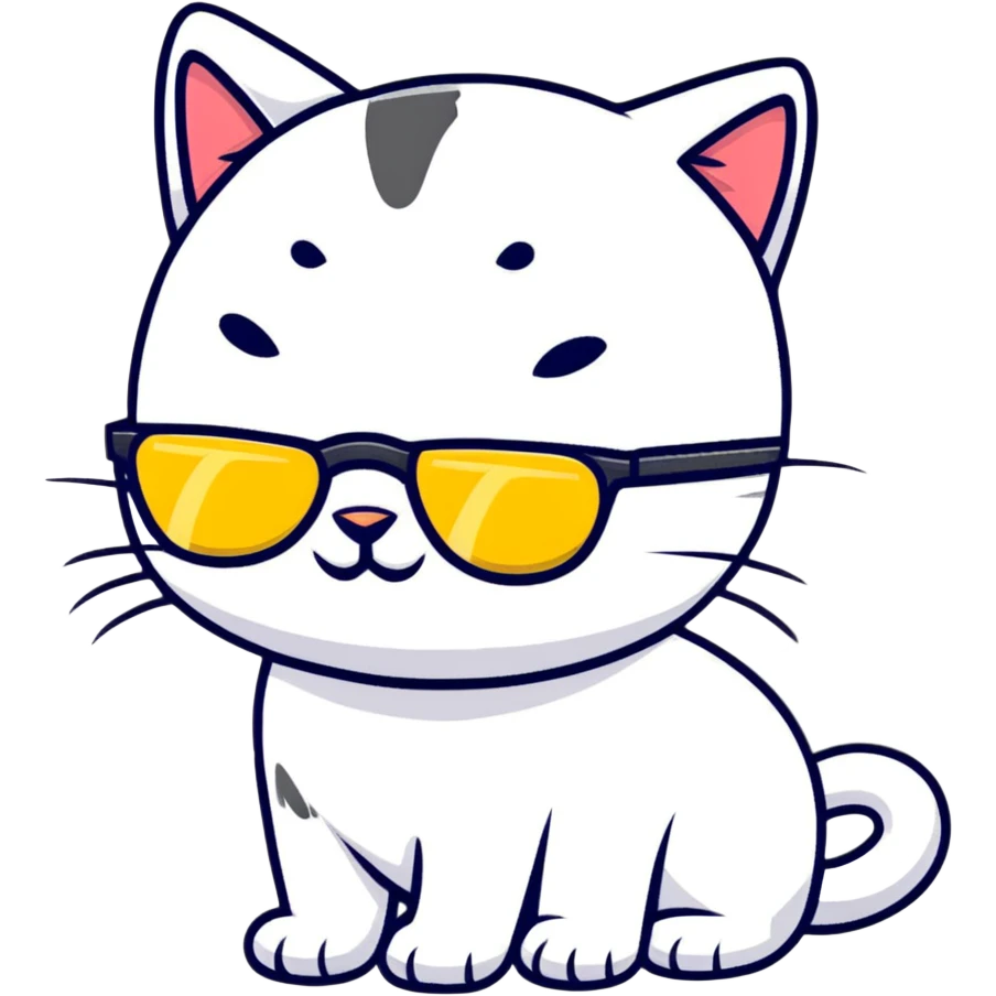 Cat with sunglasses emoji