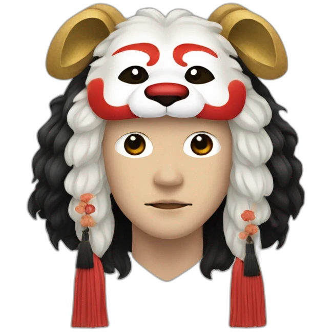 noh-dog-ears-mask-longhair-hotguy-japanese-kimono emoji