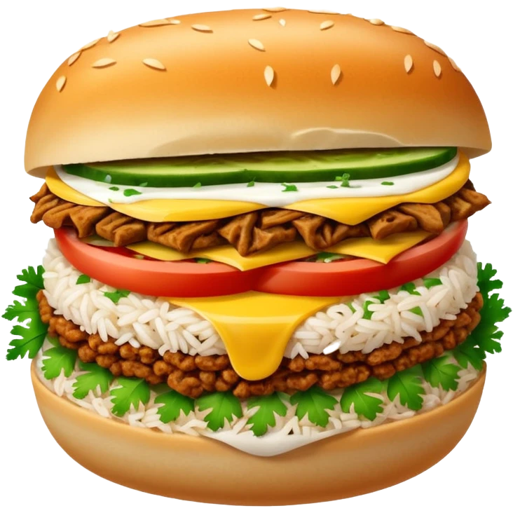 rice topped with döner emoji