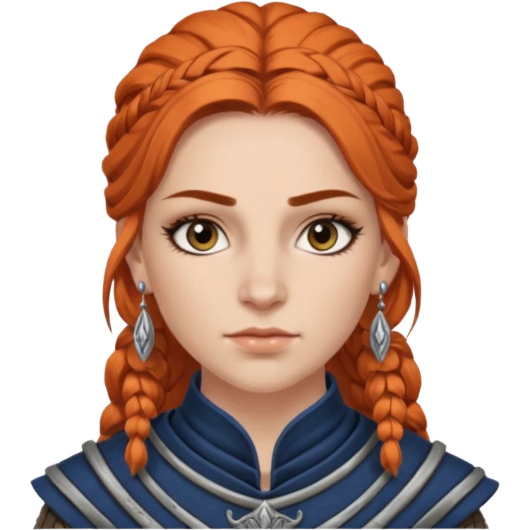 ESO female breton warrior with lashes and earrings emoji