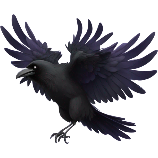 Raven crashing emoji