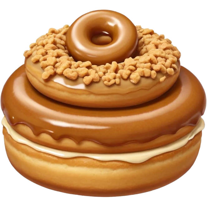Mini doughnuts with biscoff crumble on top  emoji