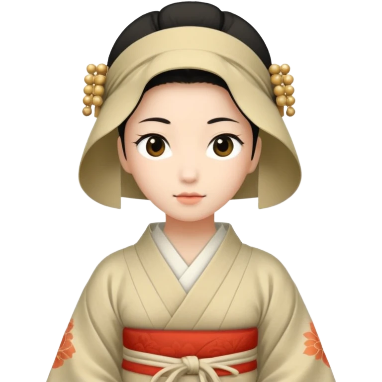 lesbian-scholar-in-the-heian-era wearing Beige emoji
