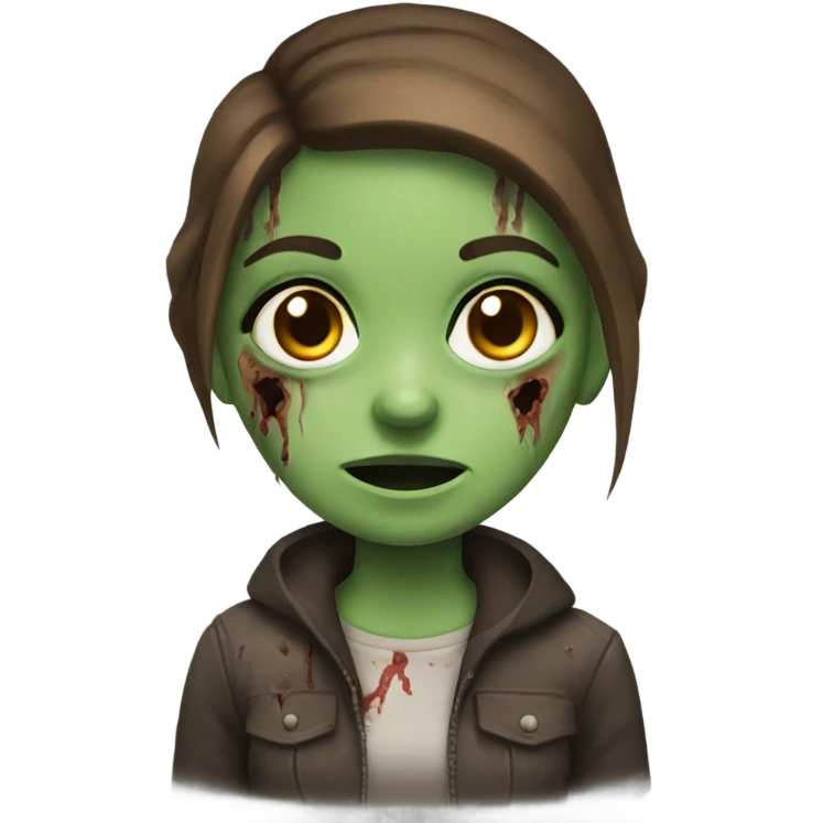 girl zombie with brown hair emoji