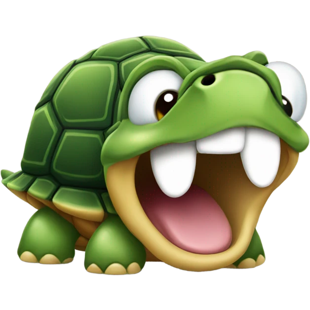 Turtle with tongue sticking out  emoji