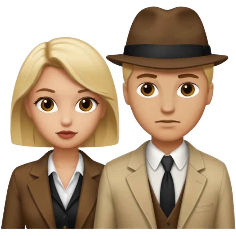 A gangster couple. She’s blond, he has brown hair emoji