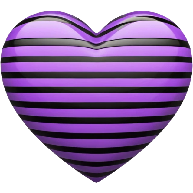 heart with black and purple stripes emoji