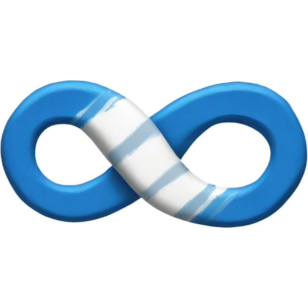 i whant a grafitti infinity symbol that is principally made of blue and white emoji