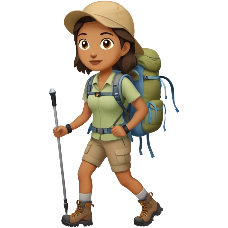womanHiking emoji