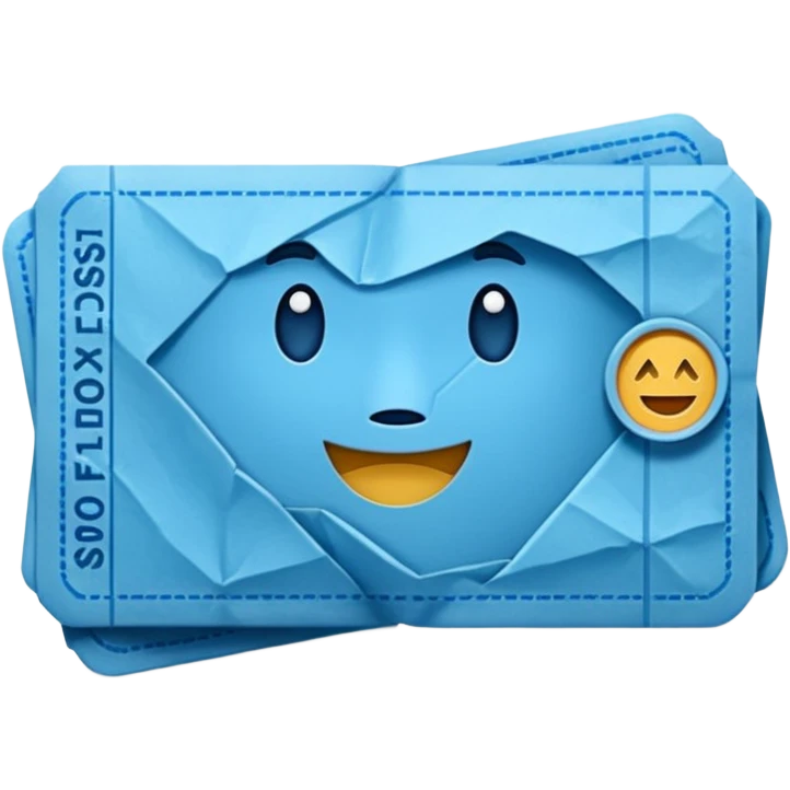 Blue ticket emoji