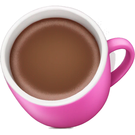 Pink hot coco mug  emoji