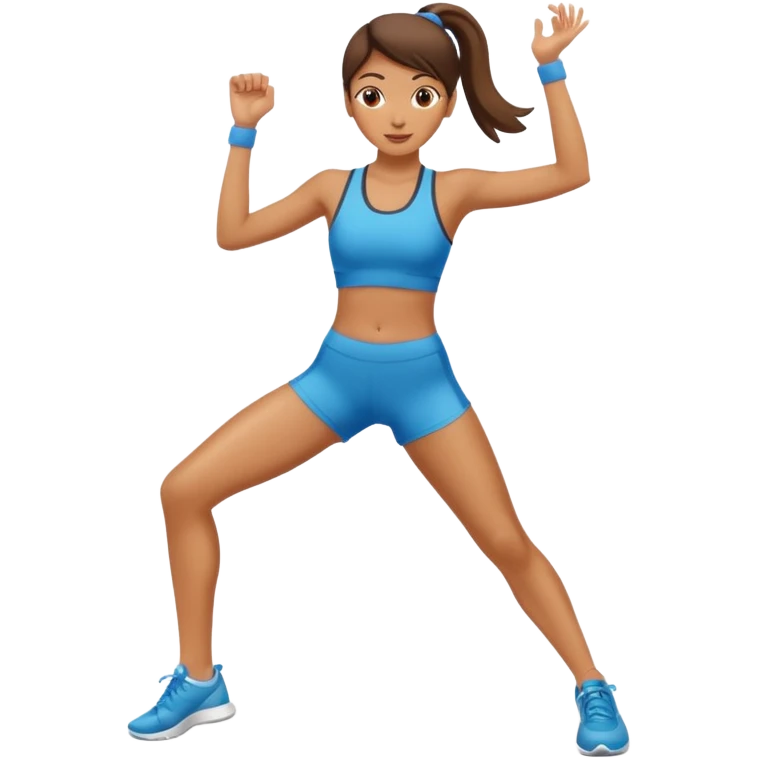 aerobic doing girl emoji
