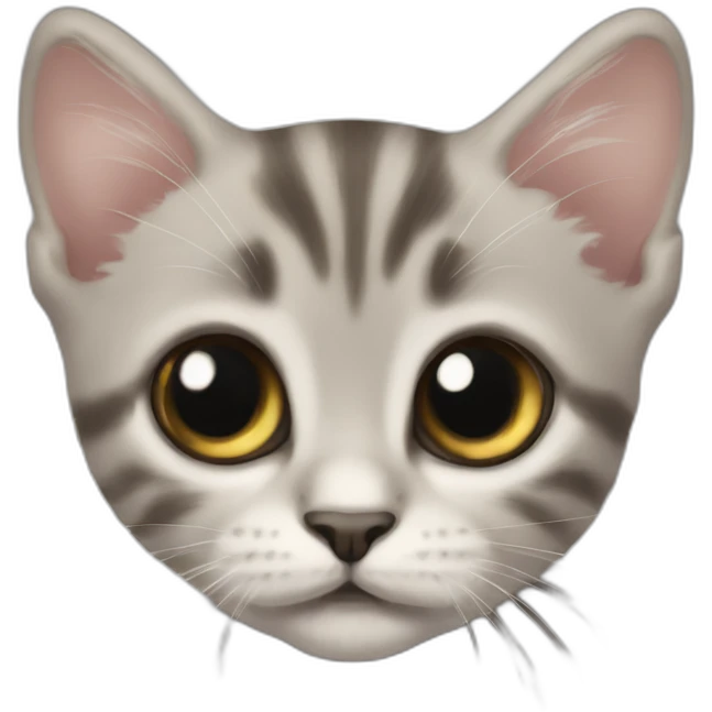 Extremely small kitten with immense eyes emoji