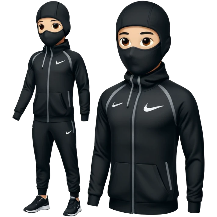 nike tech tracksuit clothing and baclava, ()no person emoji