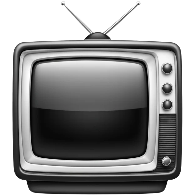 retro TV with static emoji