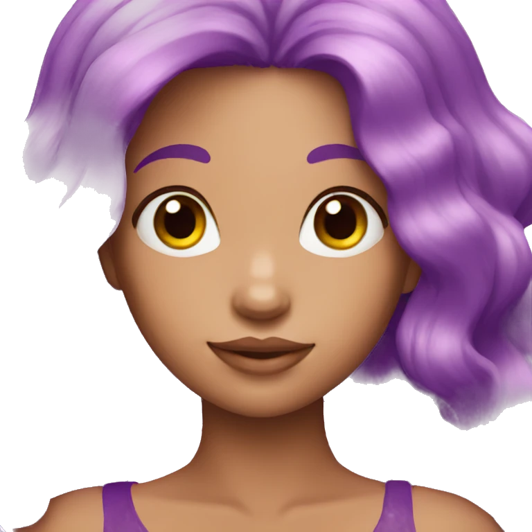 Mermaid with purple hair emoji