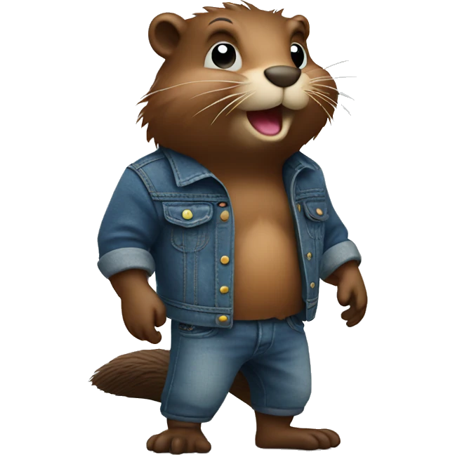 beaver in jeans emoji