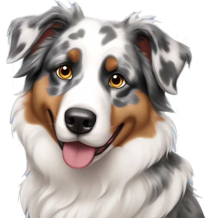Blues merle Australian shepherd emoji
