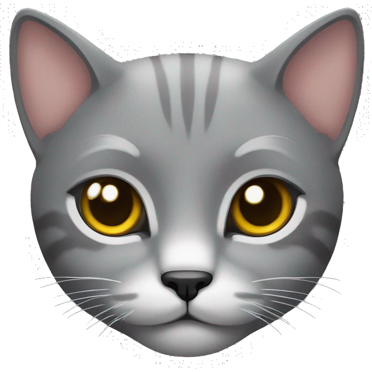 Gato gris con manchas negras emoji