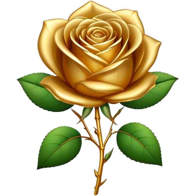 Gold rose emoji