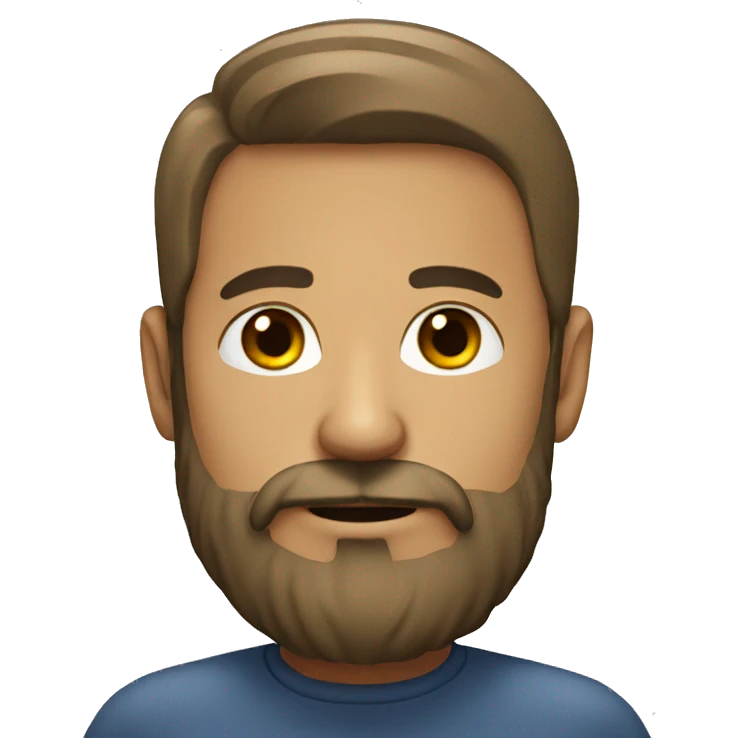 male portrait with beard emoji