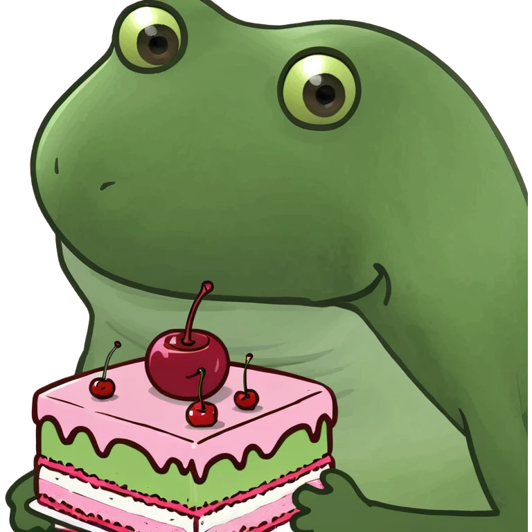 Pink cake with cherries on it emoji
