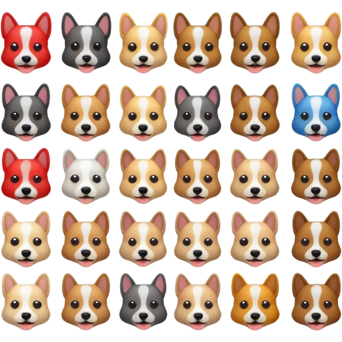 dog breed avatars cartoon emoji
