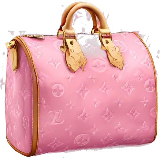 Pink Louis Vuitton bag with Louis Vuitton logo pattern  emoji