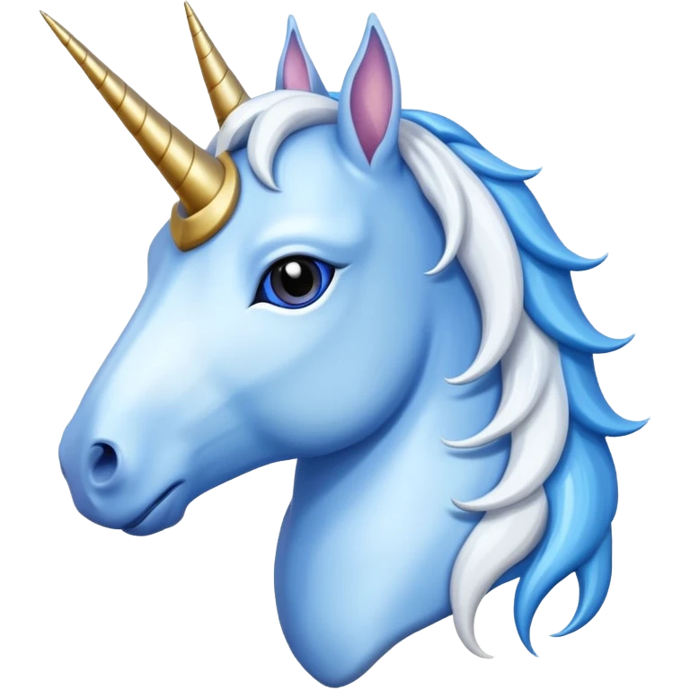 Blue unicorn emoji