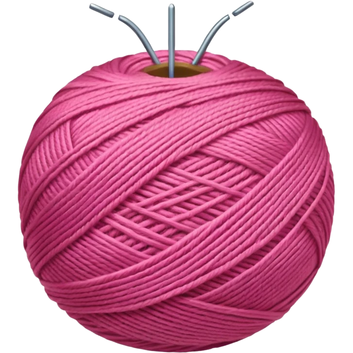 ball of knitting thread pink emoji