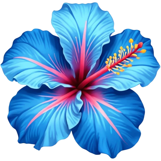 aestetic hawaian flower blue emoji