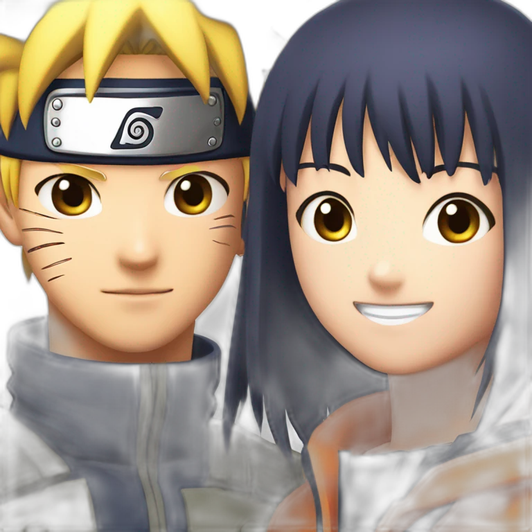 Naruto and hinata  emoji