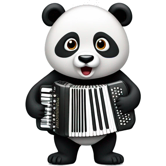 Panda playing acordeon emoji