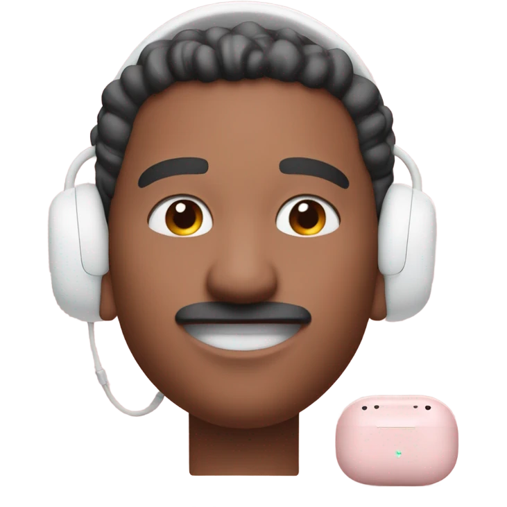 AirPods Max rose pastel emoji