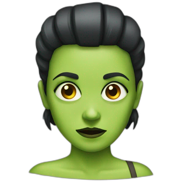 Female frankenstein emoji