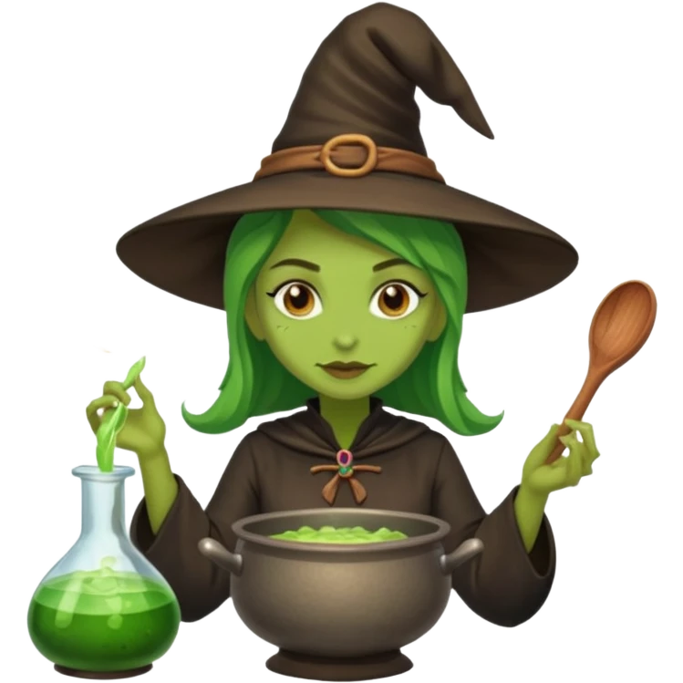 green witch cooking potion emoji