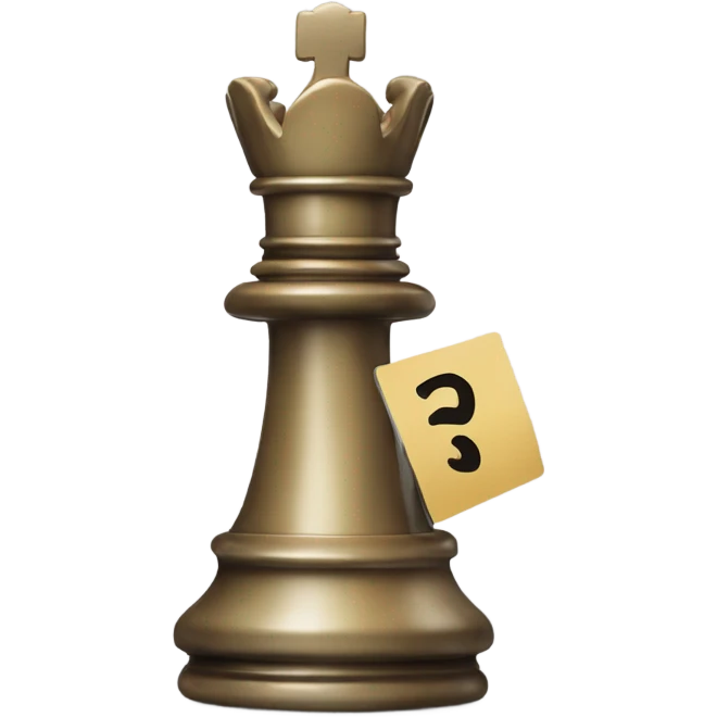 Knight chess piece with a sign “3” emoji