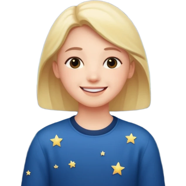 person watching the night sky with friends emoji