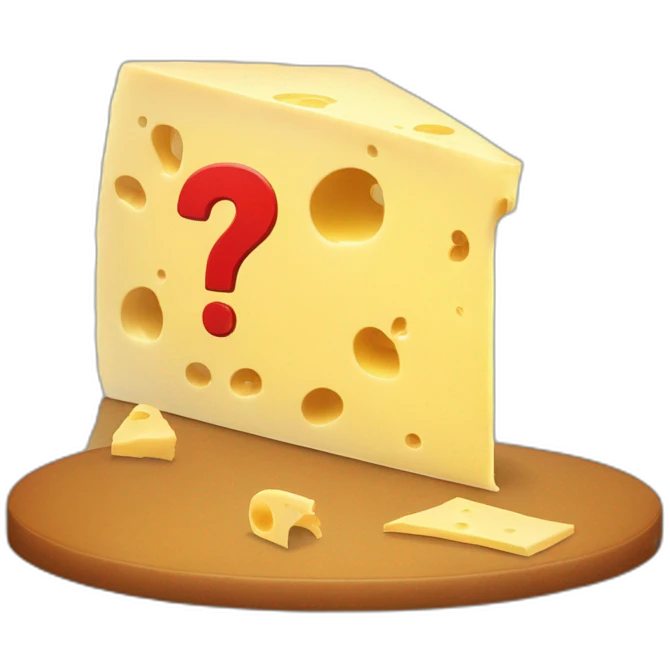 slice of cheese with a red question mark in front emoji