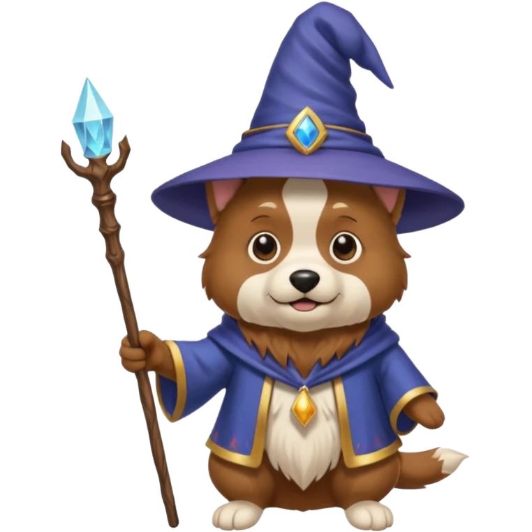 Dog wizard emoji