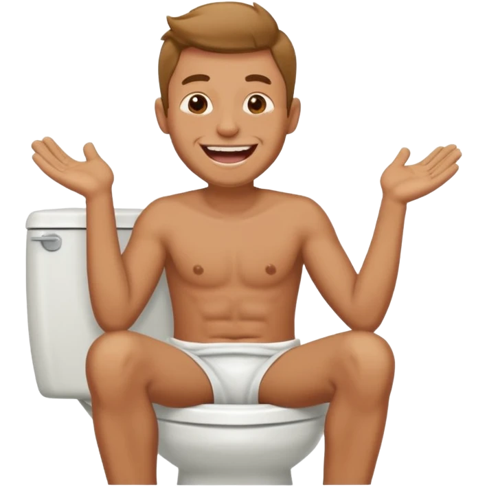 man laughing on toilet emoji