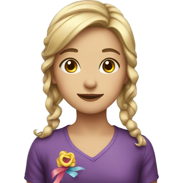 Girl with a ribbon emoji