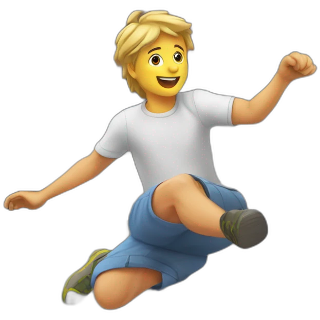 Jumping from roof emoji