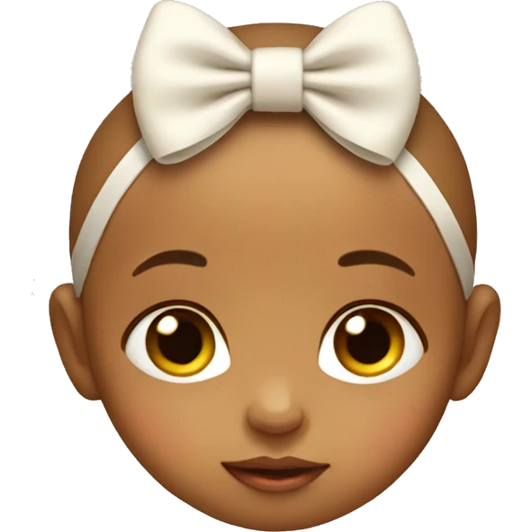 Baby with bow emoji