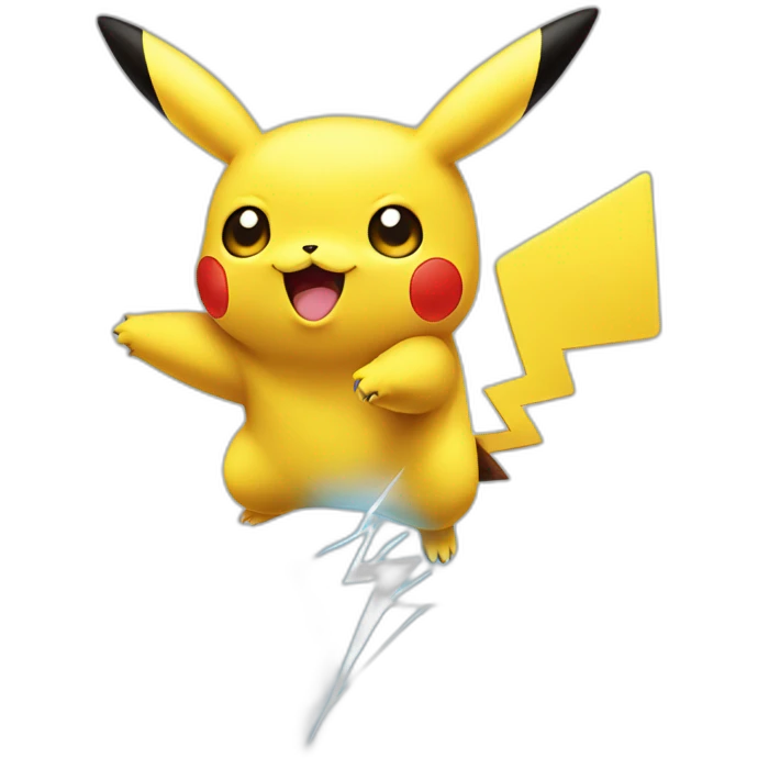 Pikachu using Thunderbolt emoji